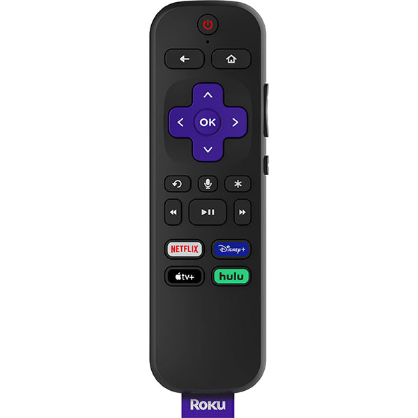 Roku Voice Remote for Roku Players Roku TV and Roku Streambars - Black