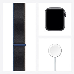 Apple Watch SE (GPS + Cellular) 40mm Smart Watch Aluminum Case with Charcoal Sport Loop - Charcoal